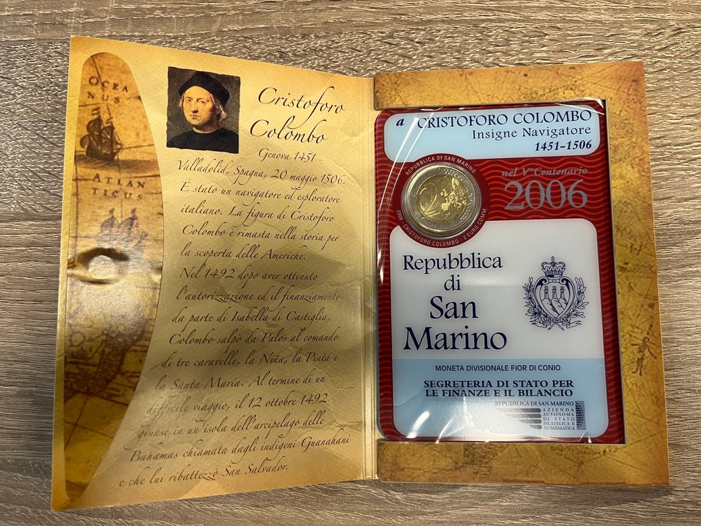 聖馬力諾. 2 Euro 2006 "Cristoforo Colombo"  (沒有保留價) #2.1