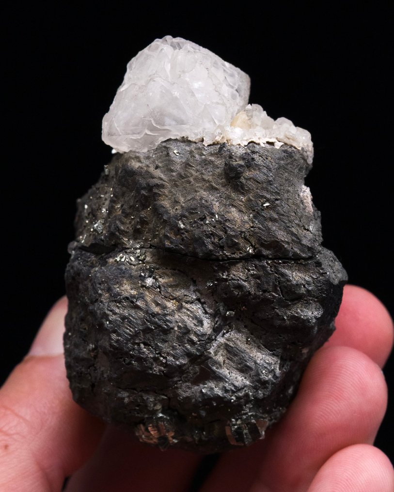 方解石在闪锌矿上 来自经典地点的水晶 - 高度: 6.2 cm - 闊度: 5.1 cm- 175 g - (1) #4.3