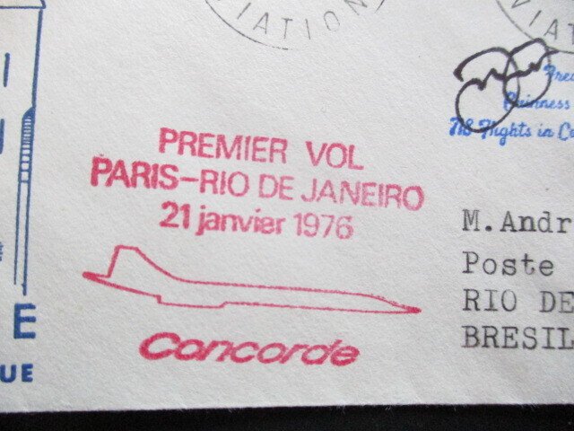 Air France 法航 - 协和号首飞（带签名的原始随行信封） - 1970-1980 - 康科德首次飞行通知 #3.2
