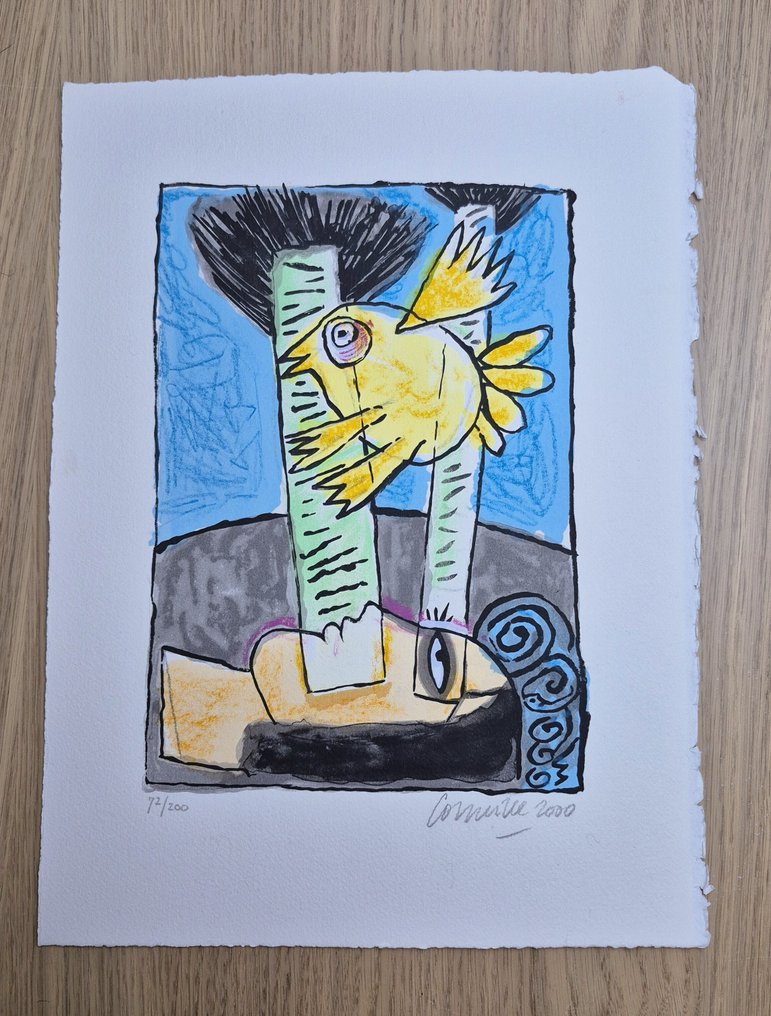 Corneille (1922-2010) - Femme et Oiseau jaune #1.0