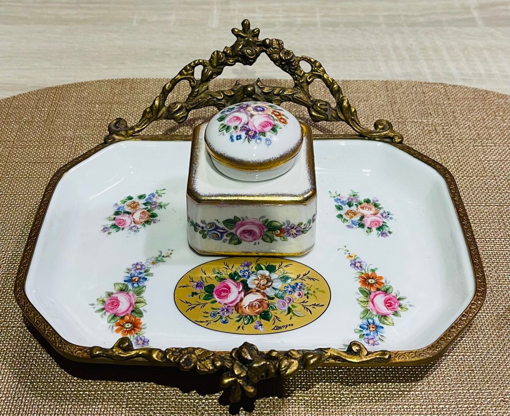 Inkwell - Porcelain, Bronze #1.0