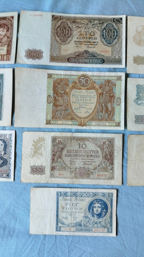 Poland. - 10 Banknotes - Various Dates  (No reserve price) #2.1