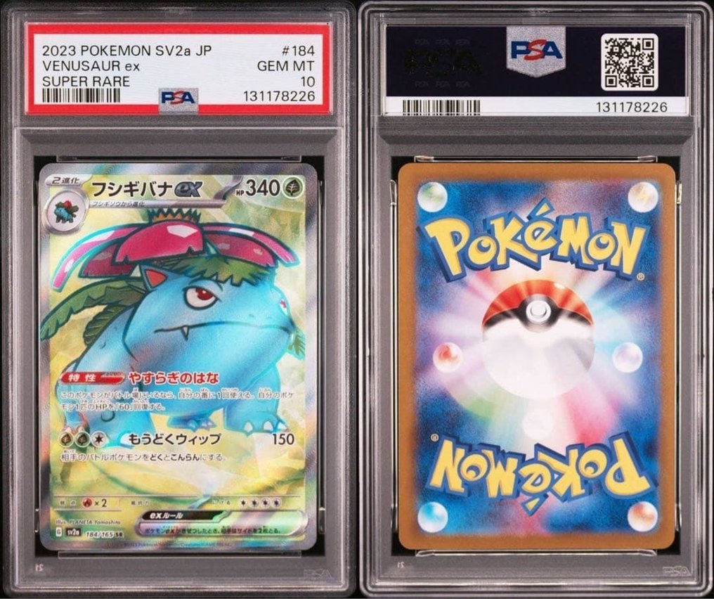 Pokémon - 3 Graded card - Bulbasaur, Charizard, Blastoise #184/165SR; #185/165SR; #186/165SR - Consecutive Certification Numbers - PSA 10 - Scarlet & Violet - SV2a JP #1.0