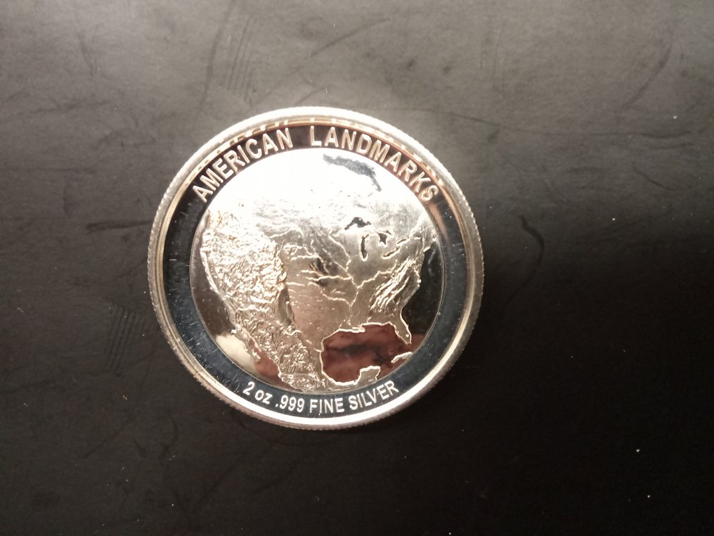 Stati Uniti. Silver medal 2 oz Elemetal Pearl Harbor Ultra High Relief Silver Round (US Landmarks Series #3  (Senza prezzo di riserva) #1.0