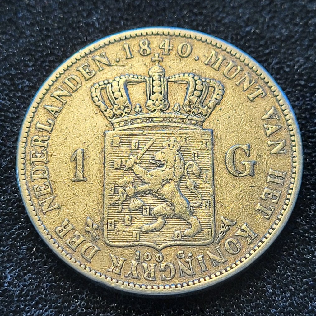 荷兰. 威廉一世. 1 Gulden 1840  (没有保留价) #1.0