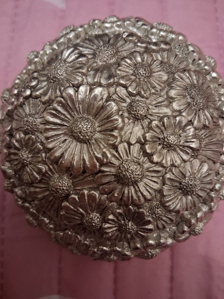 棺材 - 层压银 - 雏菊首饰盒 #1.0