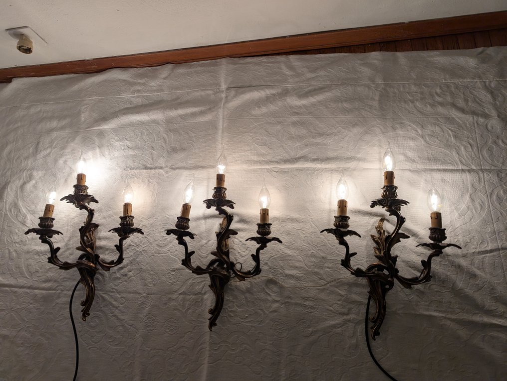 Fali lámpatest (3) - Bronz - Luigi xv #1.0