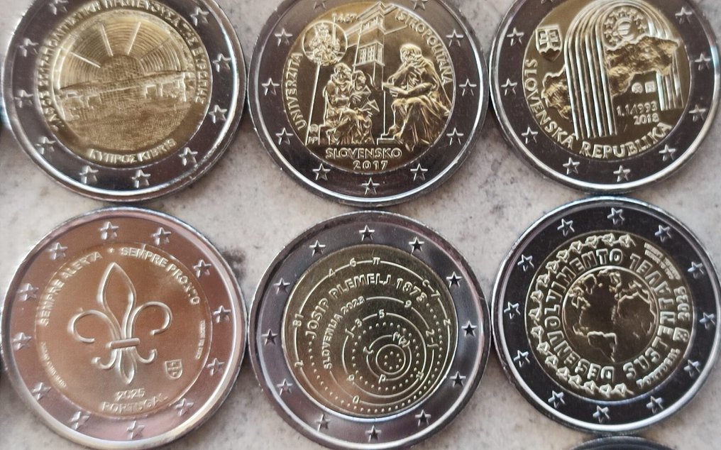 Ευρώπη. 2 Euro 2008/2025 (25 moedas) (χωρίς τιμή ασφαλείας) #3.2