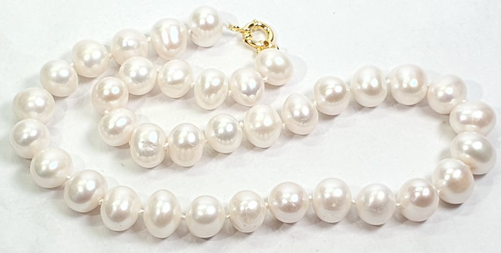 Perlas Naturales Agua Dulce - Zeer groot - Symbool van zuiverheid - Halsketting #3.2