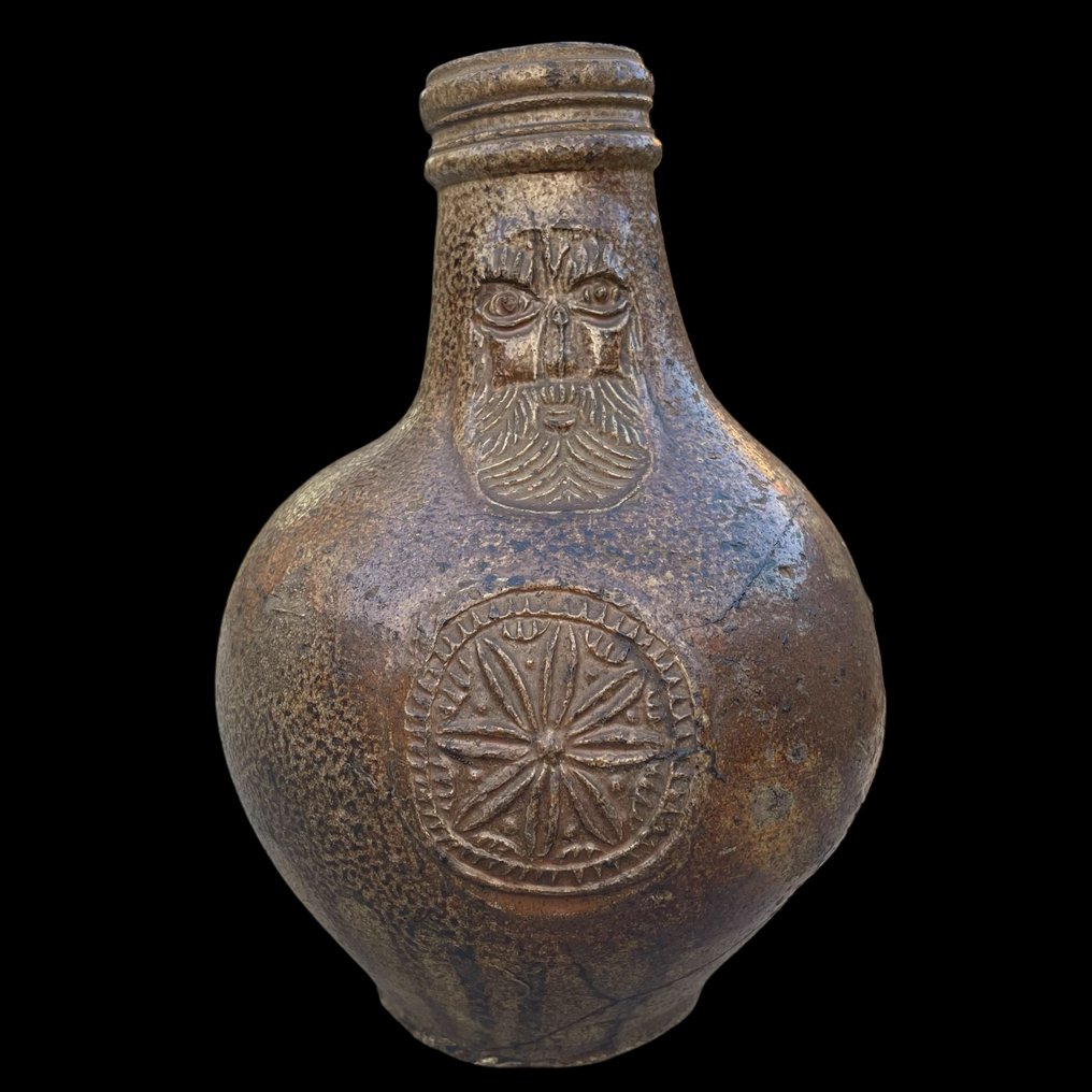 Frechen (Germania) Gres Brocca da barba (fatta) - brocca in terracotta bellarmine (intatta) #1.0