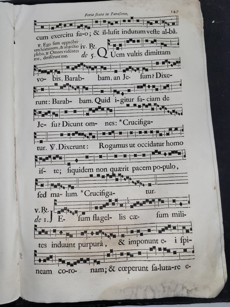 2 feuillets recto-verso Antiphonaire de Sens - 1758 #4.3