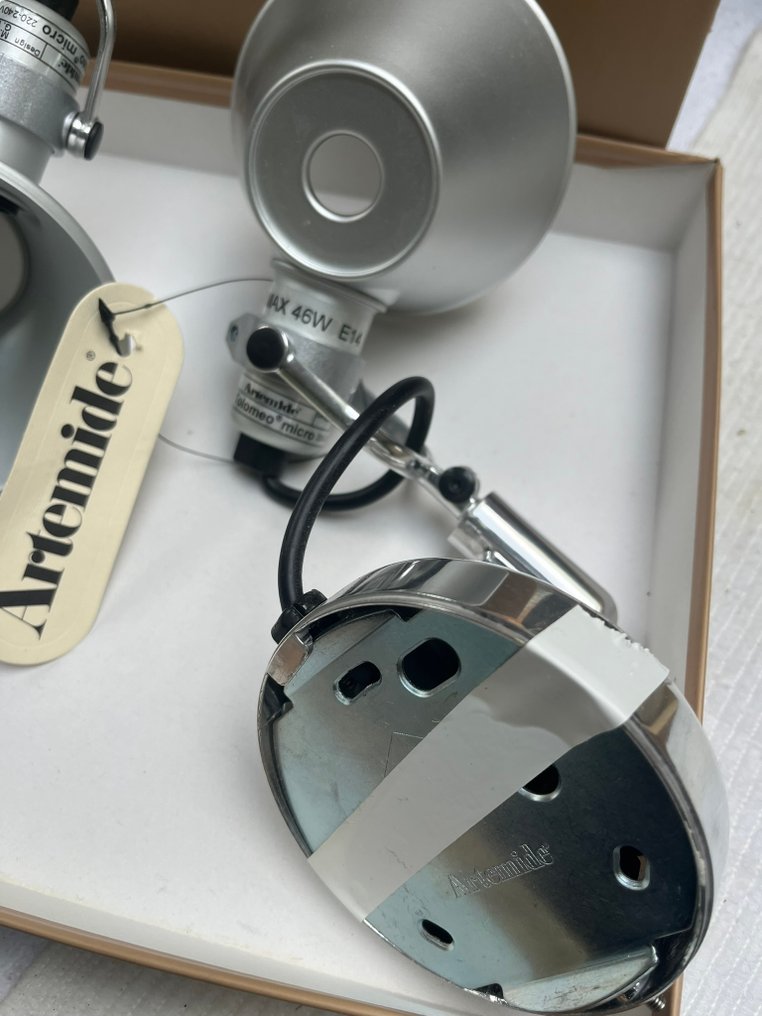 Artemide - Michele De Lucchi - 壁燈 (2) - 鋁, 鉻 - Artemide Tolomeo 两台 #2.1
