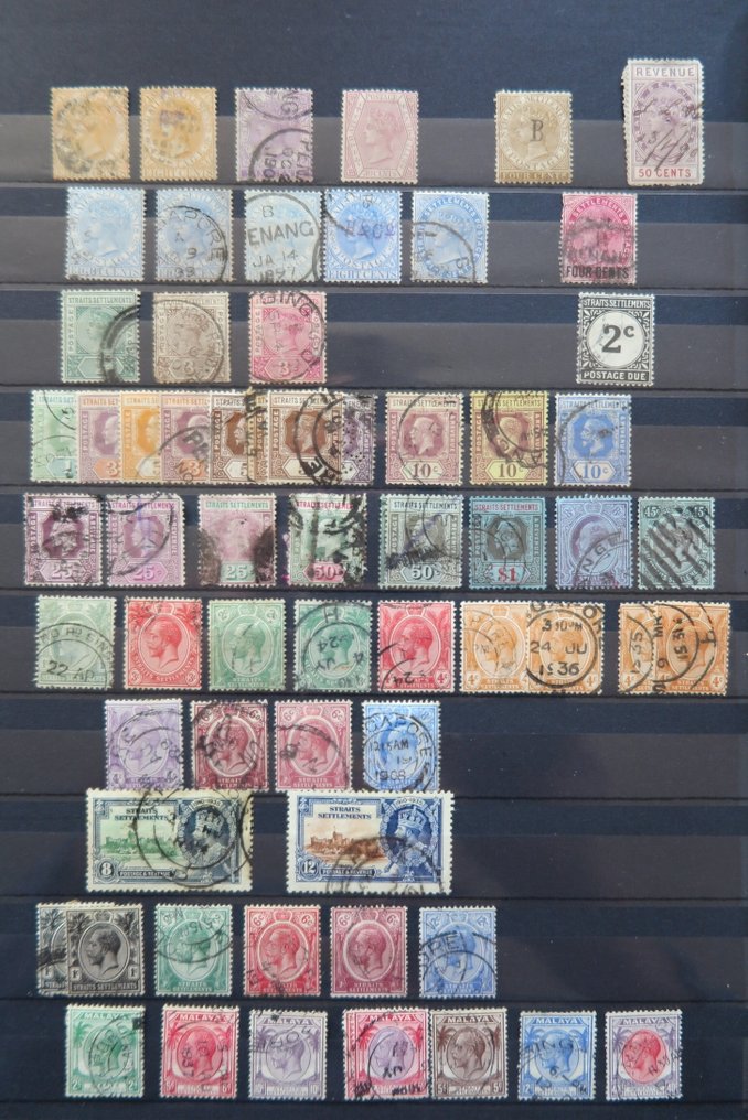 Förenade kungariket och engelska kolonier  - Parti i 3 stockböcker med bl.a. klassiskt #3.2