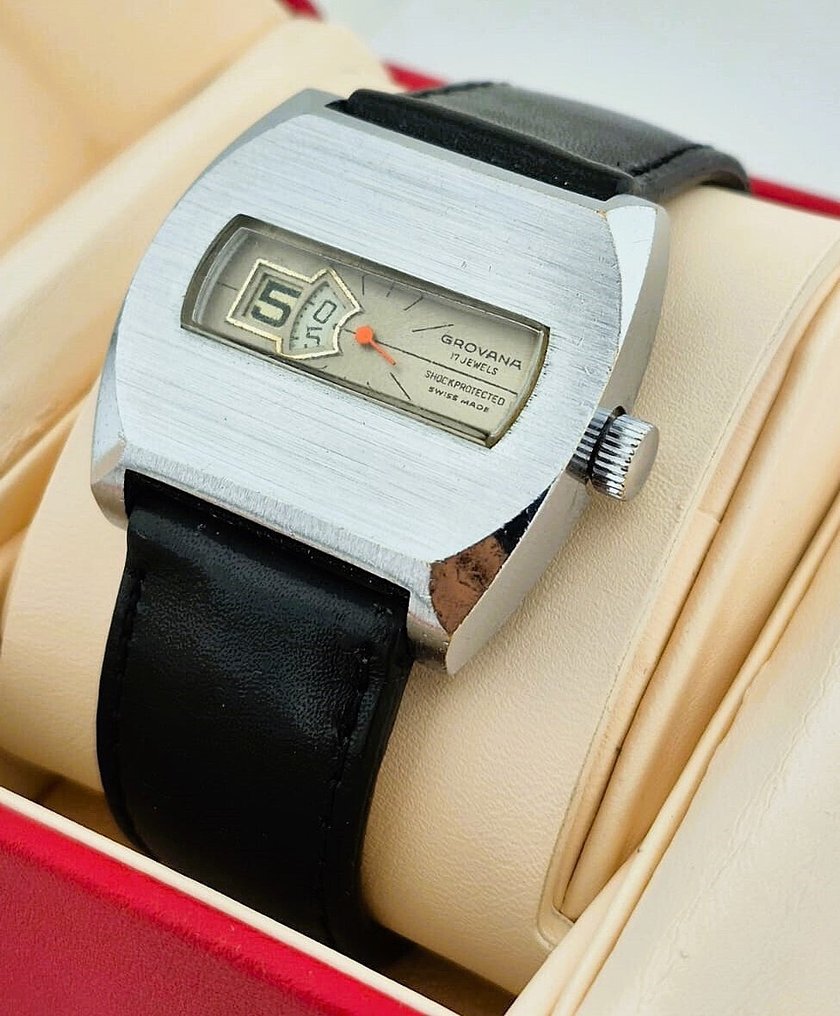 Grovana - Ingen mindstepris - Vintage Digital Jump Hour - Mænd - 1970-1979 #1.0