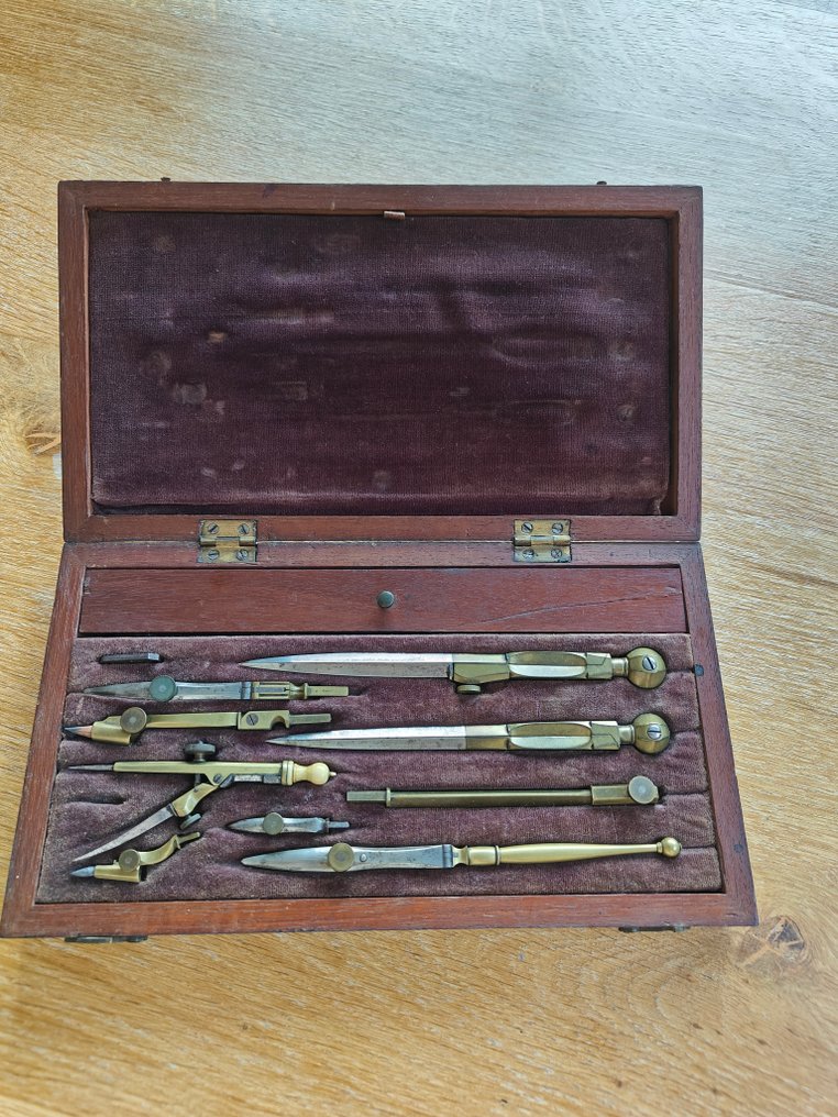 J. van Pelt & Zonen - Όργανο σχεδίασης Στυλ Biedermeier - Σετ παστέτ αντίκες #1.0