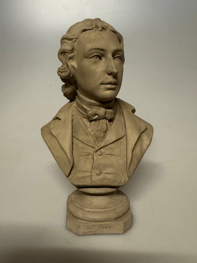 Busto, Southey - 21 cm - Cerâmica Parian - 1880 #4.3