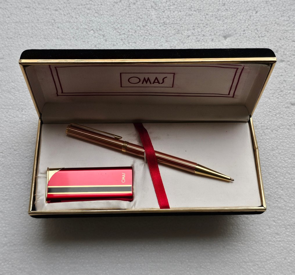 Omas - Lot Omas : coffret stylo et briquet - coffret de stylos plume et bille - Σετ στυλό #1.0
