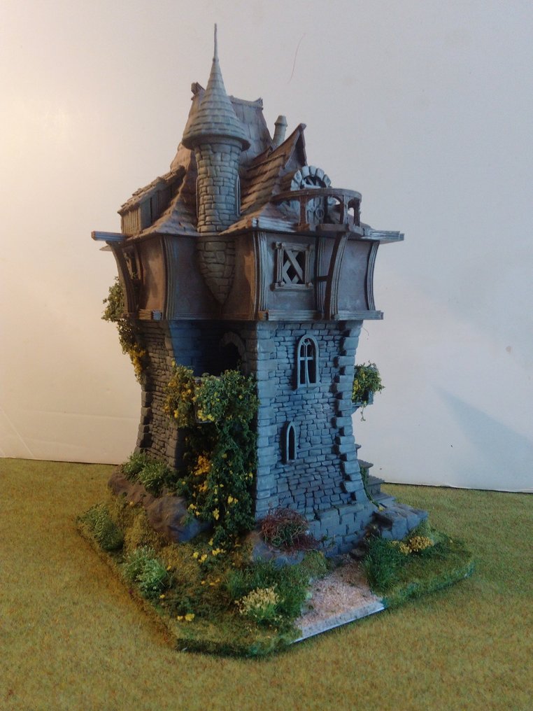 LS Scenery- war games H0 - 模型火車風景 (1) - 古老的城堡，手工绘制-上蜡处理 #1.0