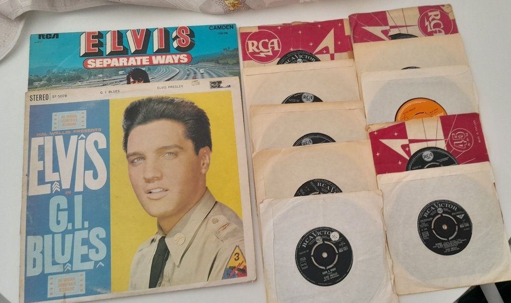 Elvis Presley - 2 x RCA LPs  10 x RCA 45s - Multiple titles - 45 RPM 7" Single - 1957 #1.0