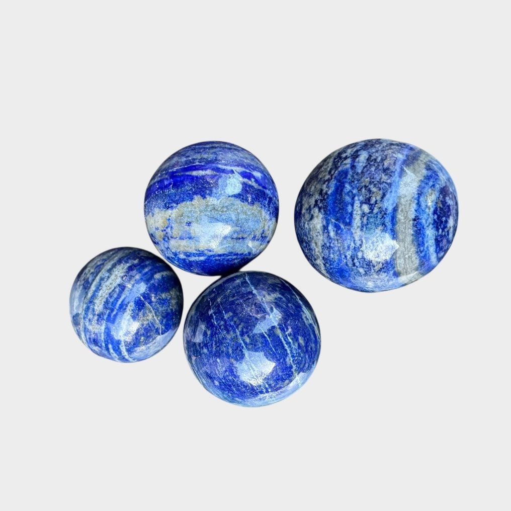 Lapislazuli rar cu pyrit de aur de înaltă calitate. Sferă- 840 g - (4) #1.0