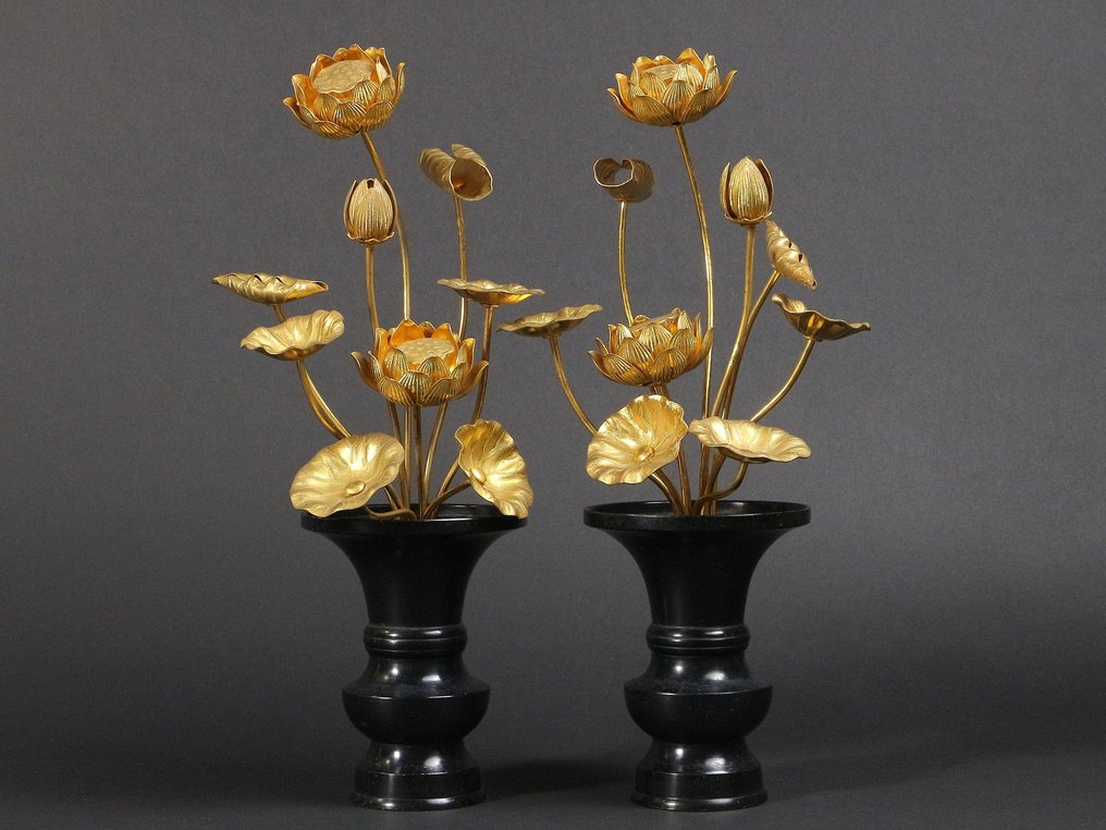 Dekoratív dísz - Jyoka Purification Lotus Pair - (Nincs minimális ár) #1.0