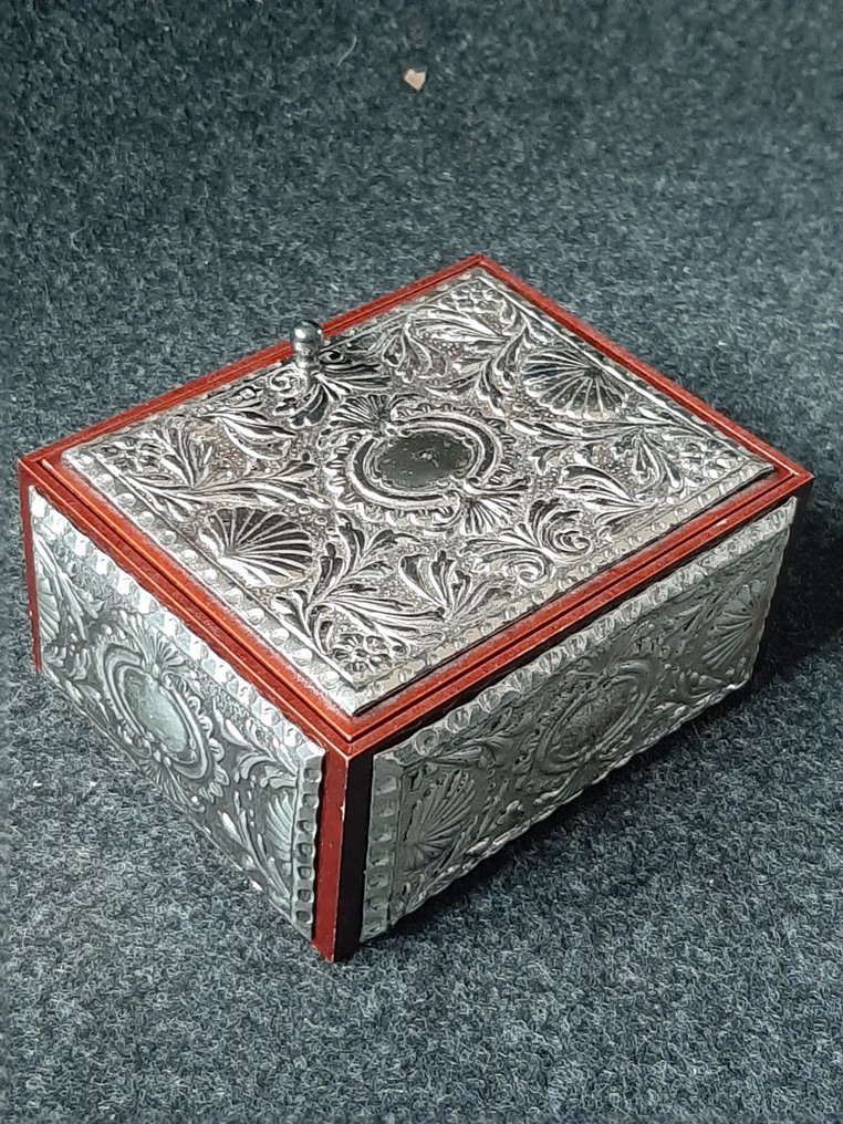 Boîte - Argent 925 - Boîte en bois et en argent #1.0