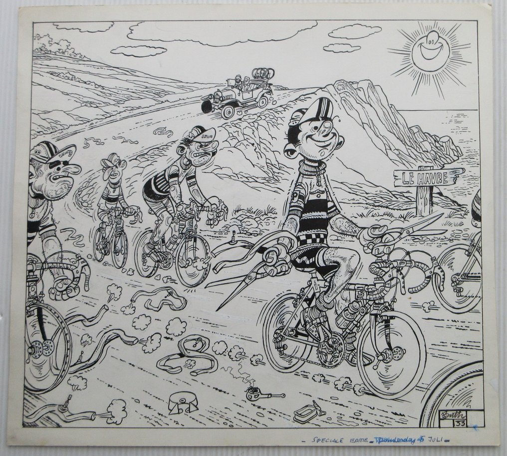 Buth - 1 Original page - Thomas Pips - in de ronde van Frankrijk - 5 juli - 1979 #1.0