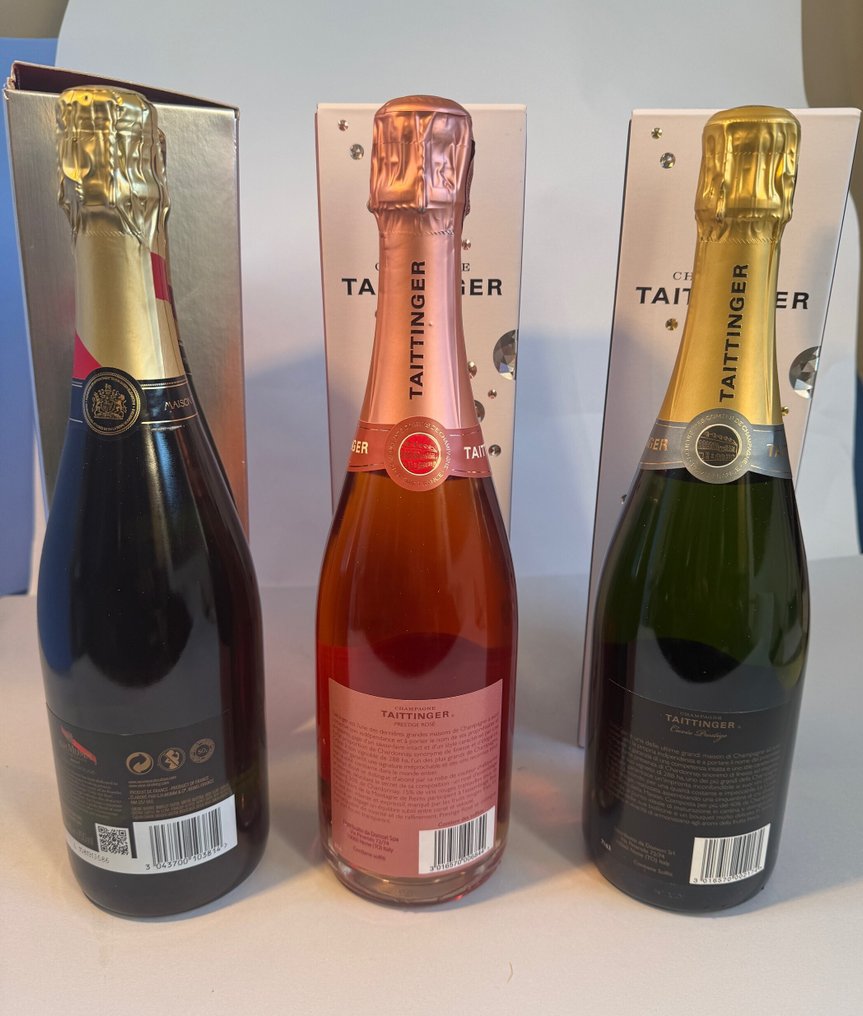Taittinger, G. H. Mumm - Champagne Brut, Ros é - 3 Bottiglie (0,75 L) #1.0