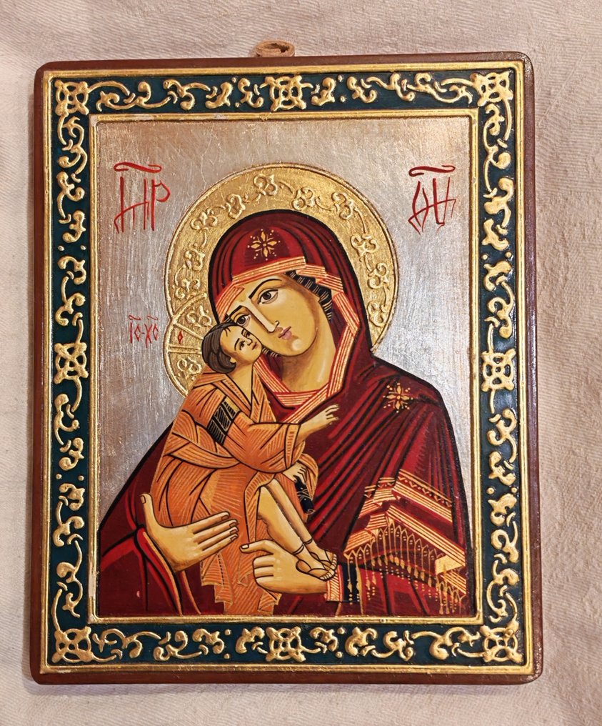 Ikone - Gottesmutter, Kreuzigung Christi - Holz #2.1