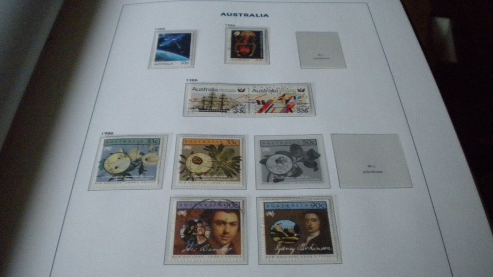 Australie  - Superbe collection en album de luxe ouatiné d'Australie 1986 a 1994 #1.0