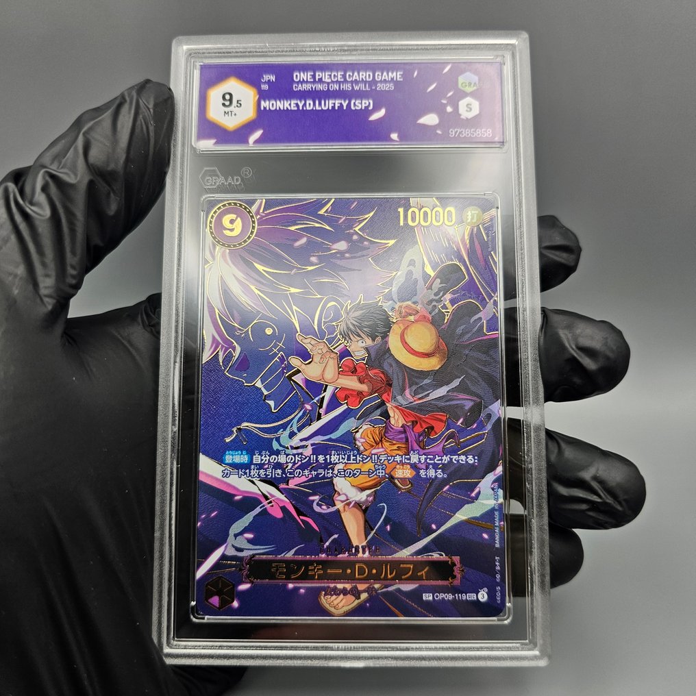 One Piece Graded card - Monkey.D.Luffy (SP) OP09-119 Secret - Graad 9.5 #1.0