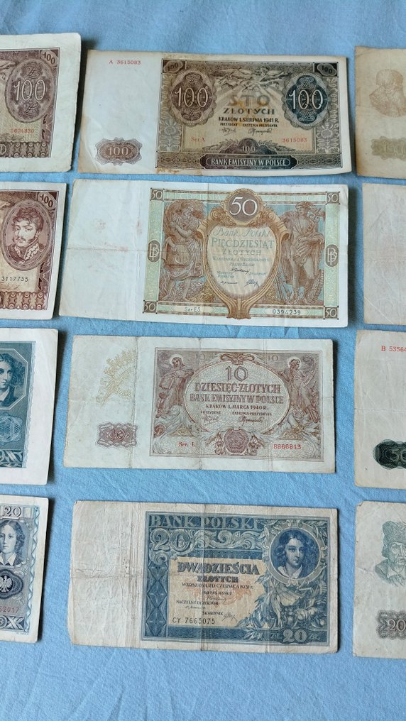 Poland. - 12 Banknotes - Various Dates  (No reserve price) #2.1