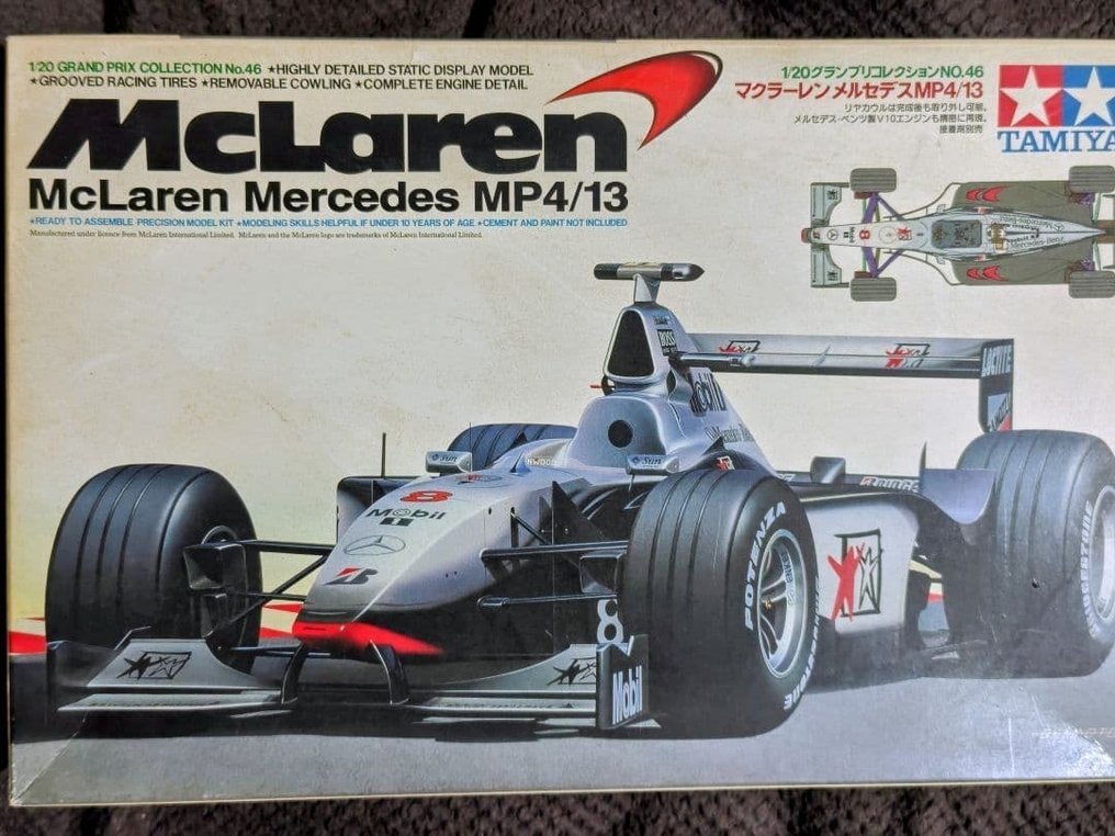 Tamiya 1:20 - Modelbil - McLaren Mercedes MP4/13 Formula One Model Kit — Grand Prix Collection No.46 #1.0