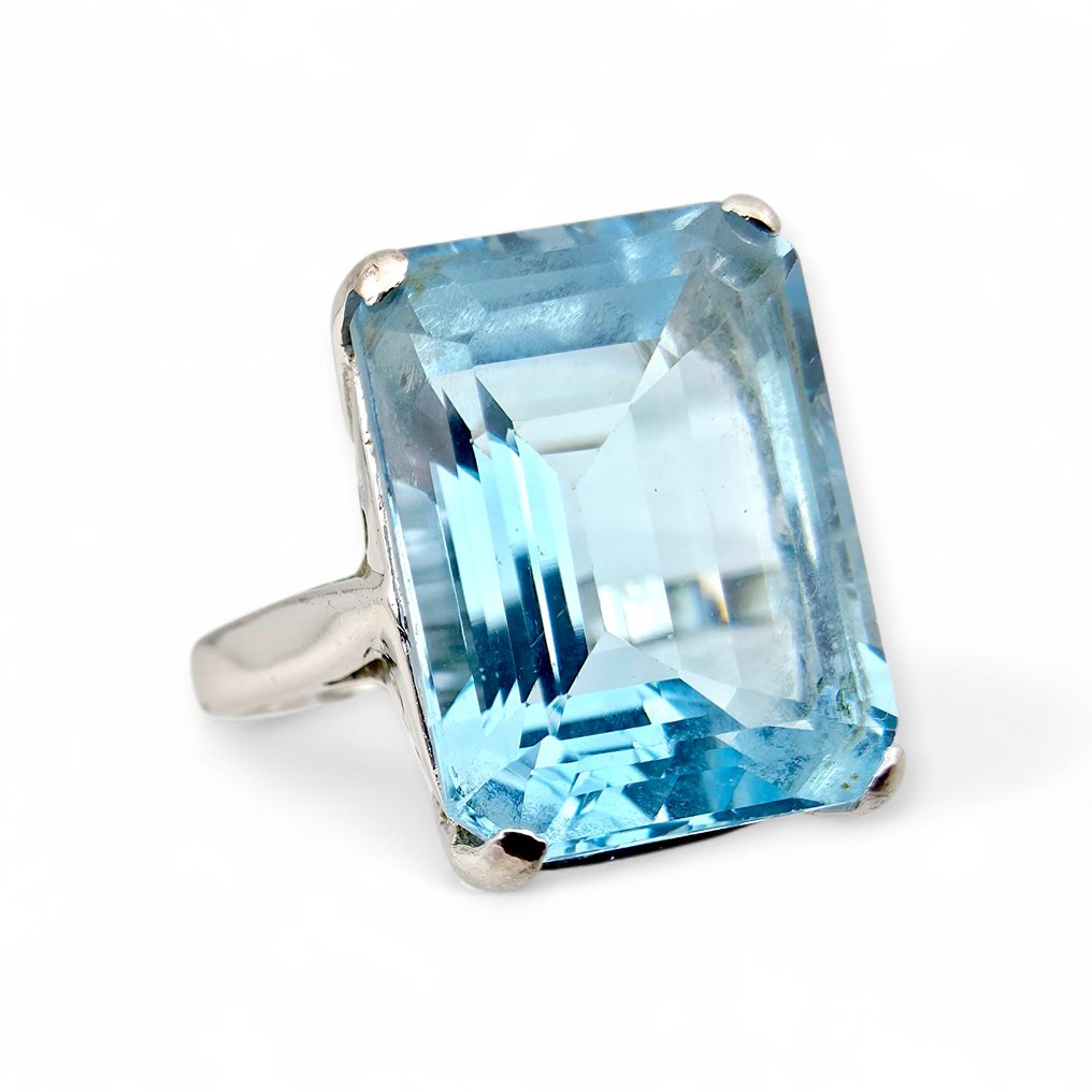 No reserve price - Ring Silver - Topaz (Certified) #1.0