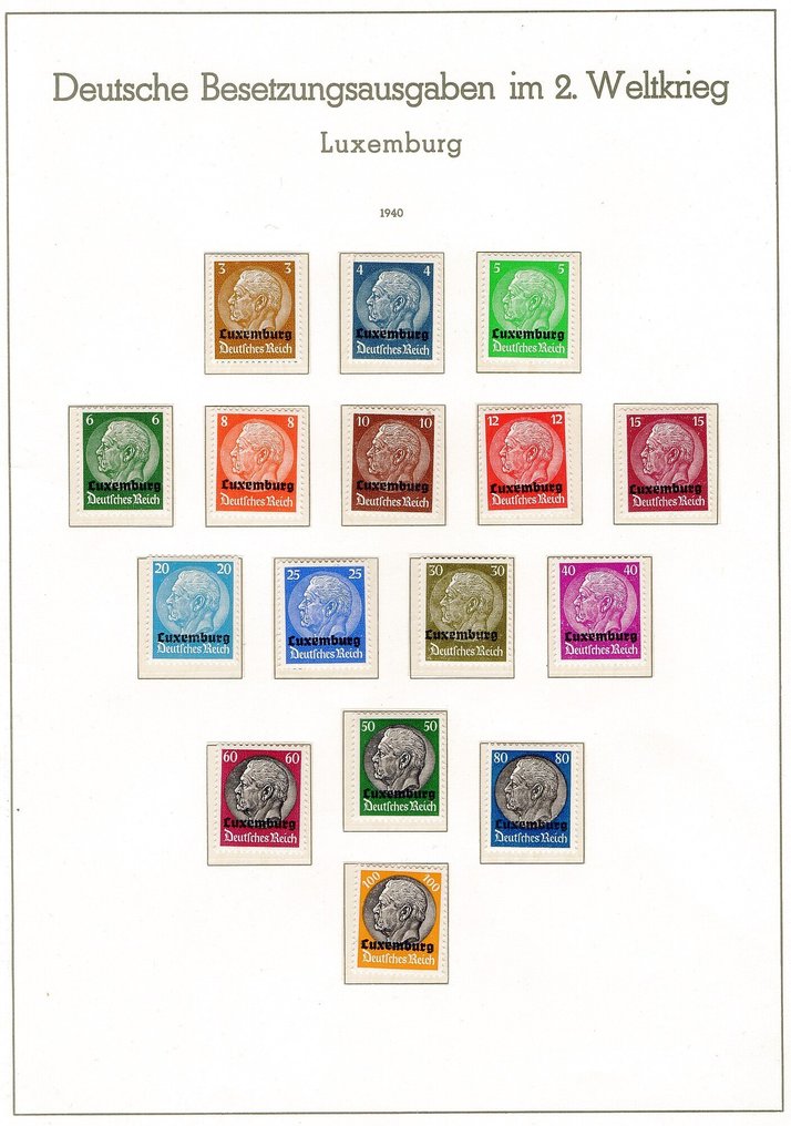 Niemcy - Lokalne urzędy pocztowe 1939/1945 - Zajmij obszary Elsass, Lothringen, Luxemburg, Ostland i Ukraina. #2.1