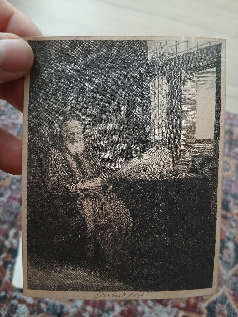 Rembrandt Van Rijn (1606-1669), after - Monaco alla finestra #4.3