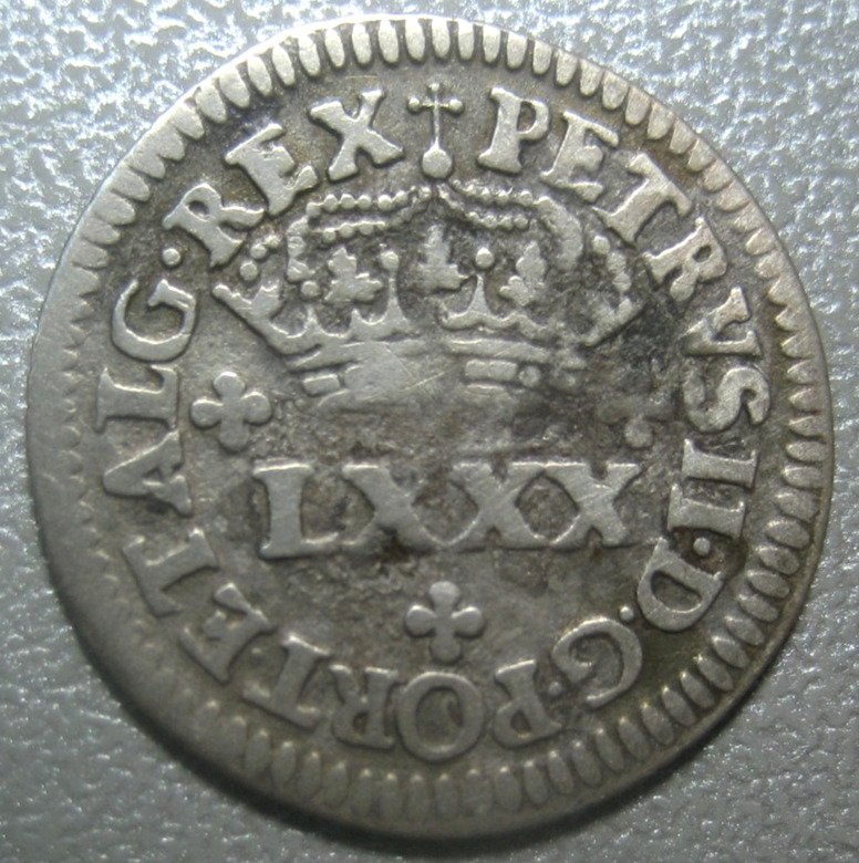 Portogallo. D. Pedro II (1683-1706). Tostão (100 Reis) ND  (Senza prezzo di riserva) #1.0