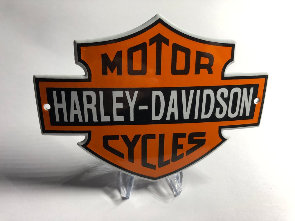HARLEY-DAVIDSON 摩托车迷你门柱搪瓷陶瓷标志 - 珐琅标志 - 搪瓷标志 - 钢, 搪瓷 #1.0