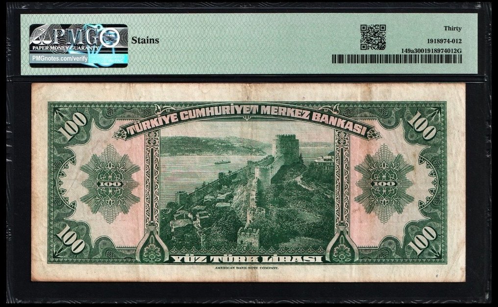Turkey. - 100 Lirasi - 1930 (ND 1947) - Pick 149a #1.0