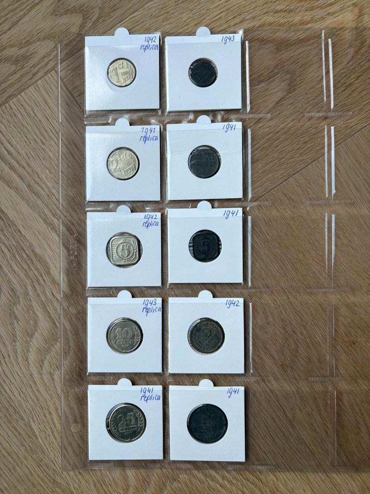 荷蘭. Wilhelmina. Lot van 10 stuks  (沒有保留價) #1.0