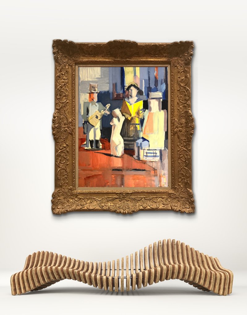 René Mels (1909-1977) - Atelier du sculpteur - 1950 #1.0