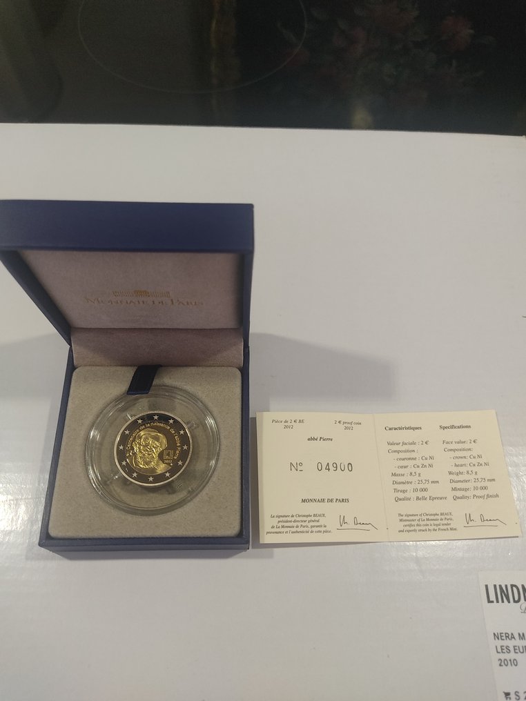法国. 2 Euro 2012 "Abbé Pierre" Proof  (没有保留价) #1.0