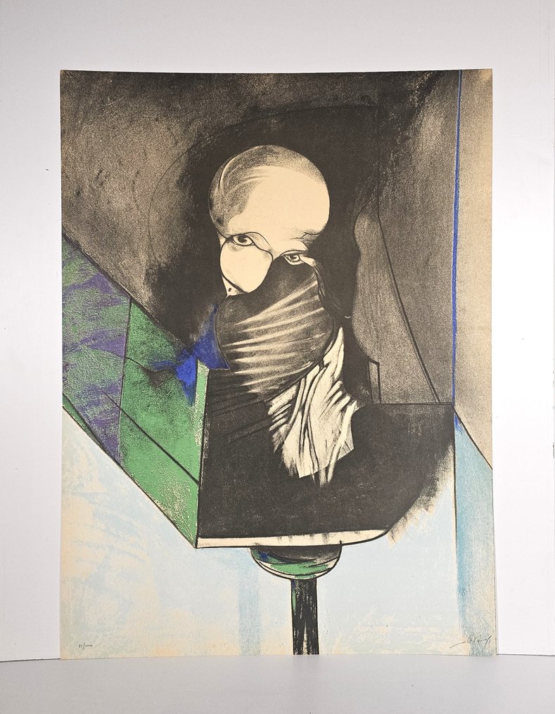 Gianni Dova (1925-1991) - Studio di una testa Romana #2.1