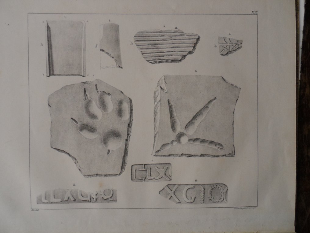 Conrad Leemans - Romeinsche oudheden te Rossem. (Platen). - 1842 #4.3