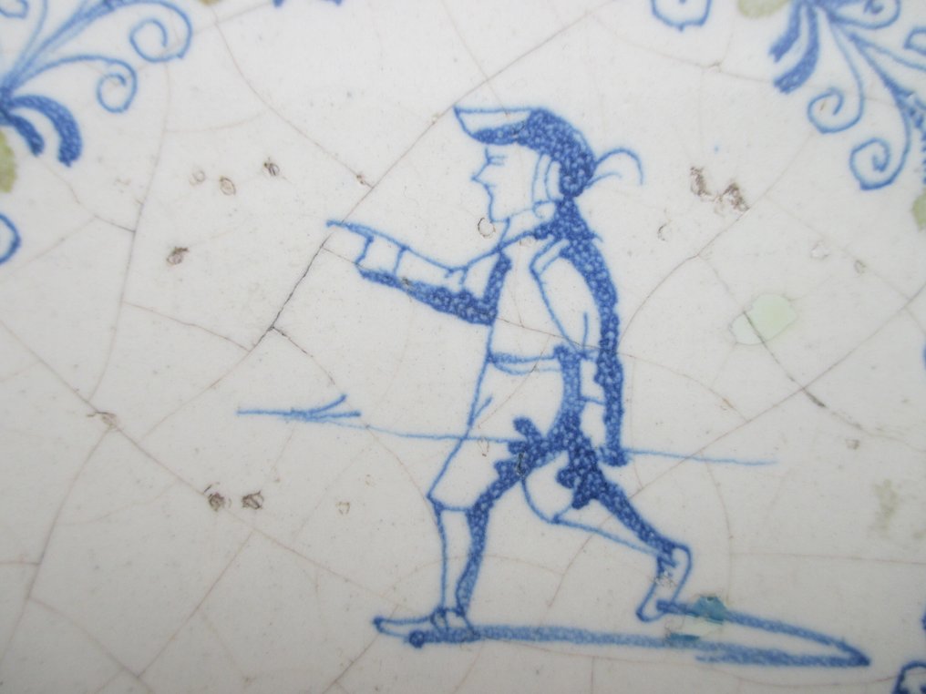  Πλακάκι - Άνθρωπος με δρεπάνι - 1650-1700  #1.0