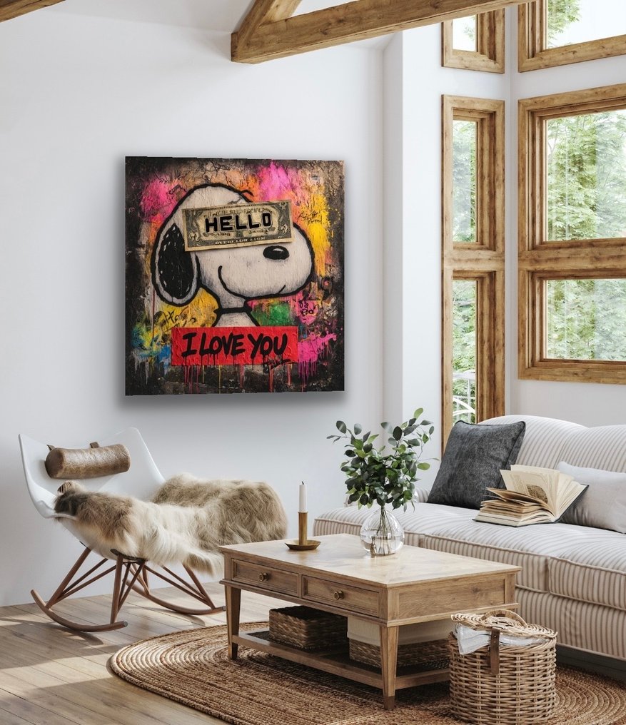 Eric Brumette - SNOOPY I LOVE YOU Toile L #1.0