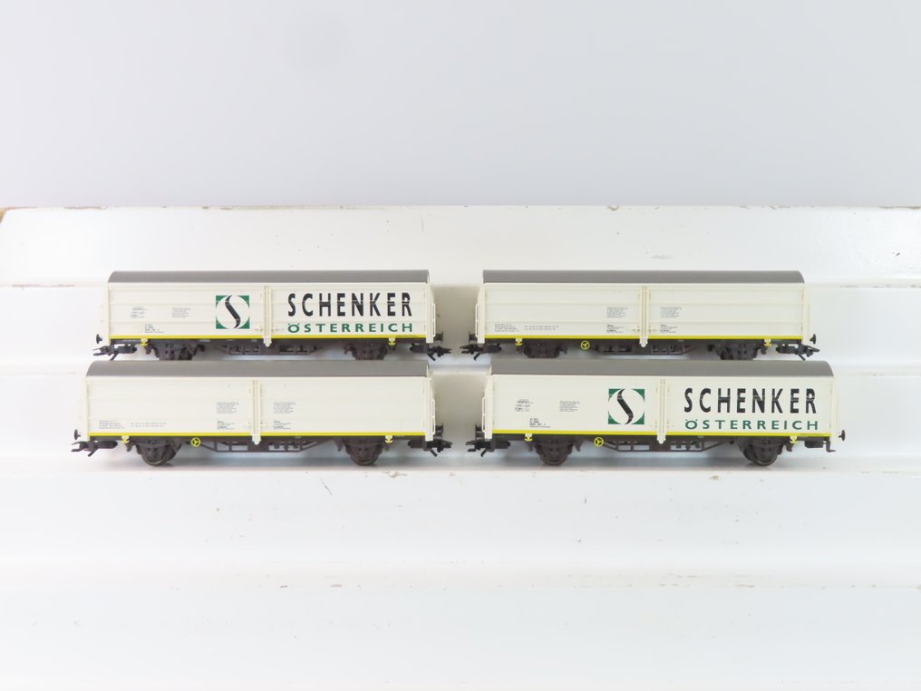 Märklin H0 - 47348 - 模型貨運火車組合 (2) - 2套2件套的货车，配备双轴滑动门货车 - ÖBB #1.0