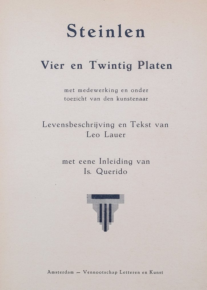 Steinlen - Vier en Twintig Platen - 1907 #1.0