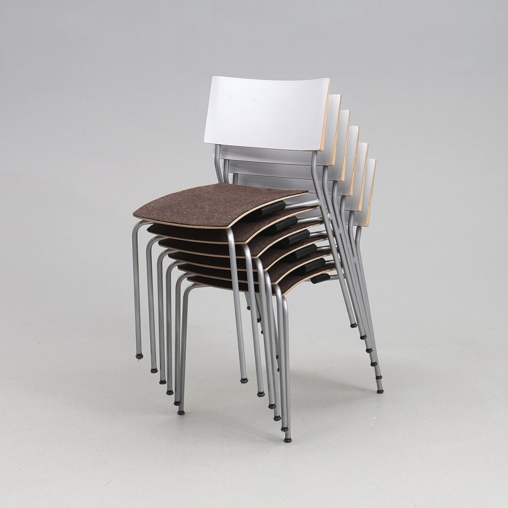 Stuhl (6) - Holz, Stahl, Textil, Plastik #1.0