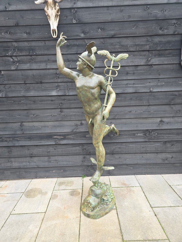After Giambologna - Statua, Mercury - 193 cm - Bronzo #3.2